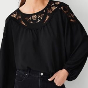 Ann Taylor lace yoke top